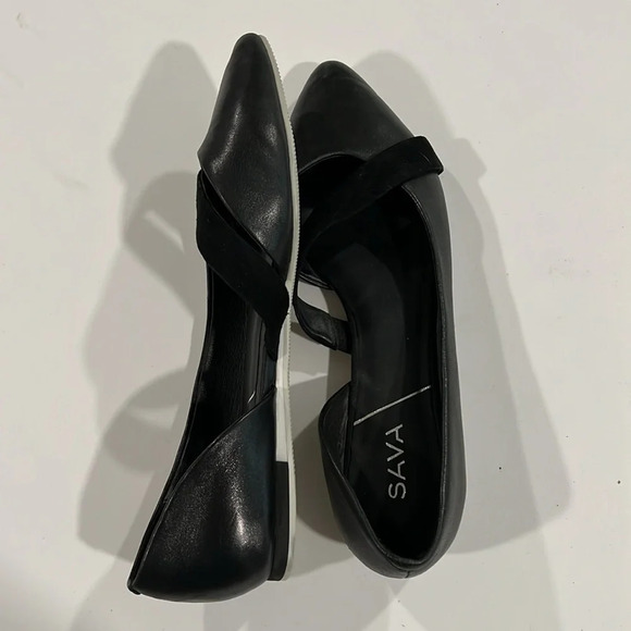 Sava- Anthropologie, black flat, pointed toe, 39 - Picture 3 of 7
